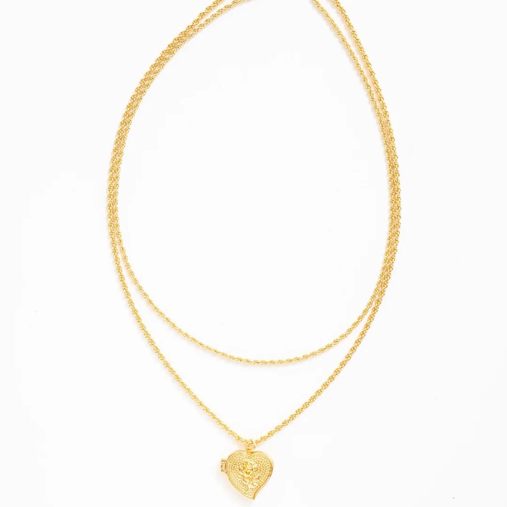 For Love & Lemons Lottie Layered Heart Locket